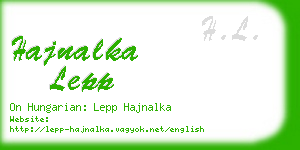 hajnalka lepp business card